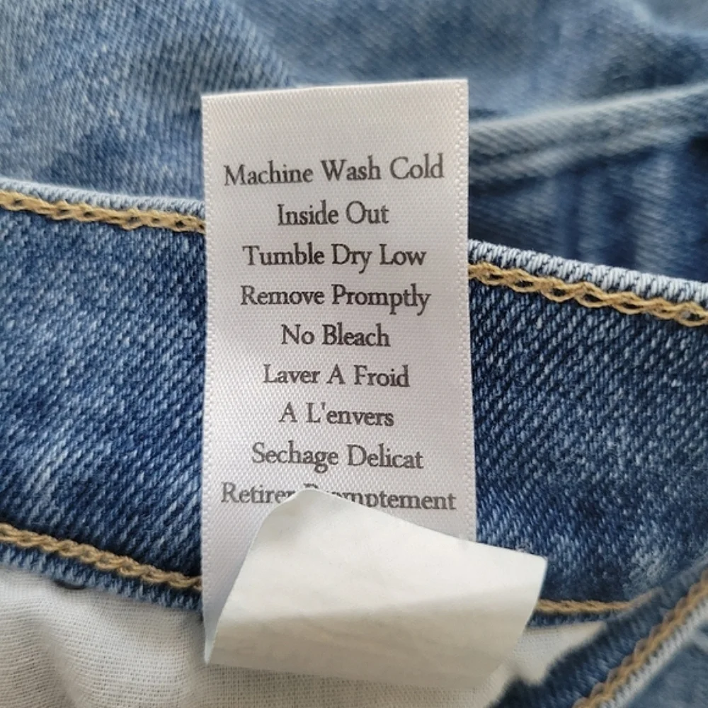 Frank & Eileen Cork‎ Jeans Size 26 Blue Straight Crop Raw Hem Denim